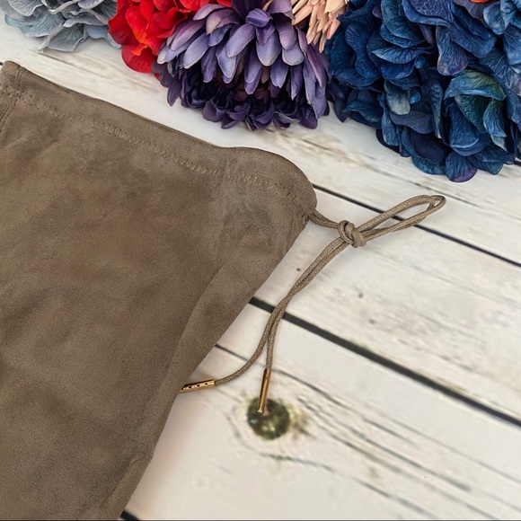 Taupe Over-the-Knee Stiletto Heeled Boot - Picture 12 of 16